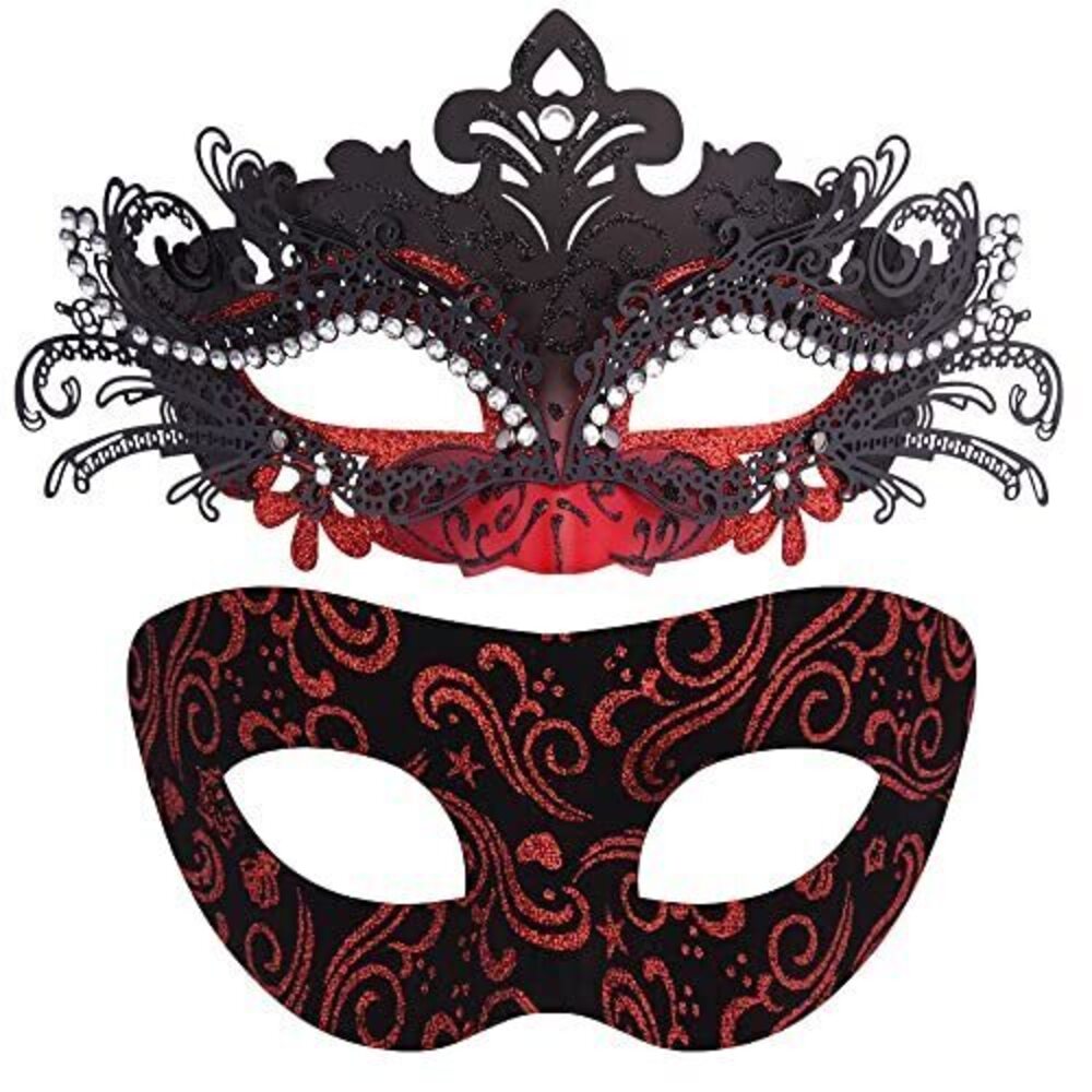 6866 Couple Masquerade Masks Set Venetian Mask Mardi Gras Mask Halloween